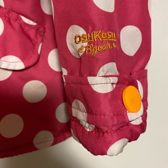 Oshkosh B’gosh Spring/Fall Coat, Toddler Size 3. Pink, Polka Dots - Picture 3 of 9